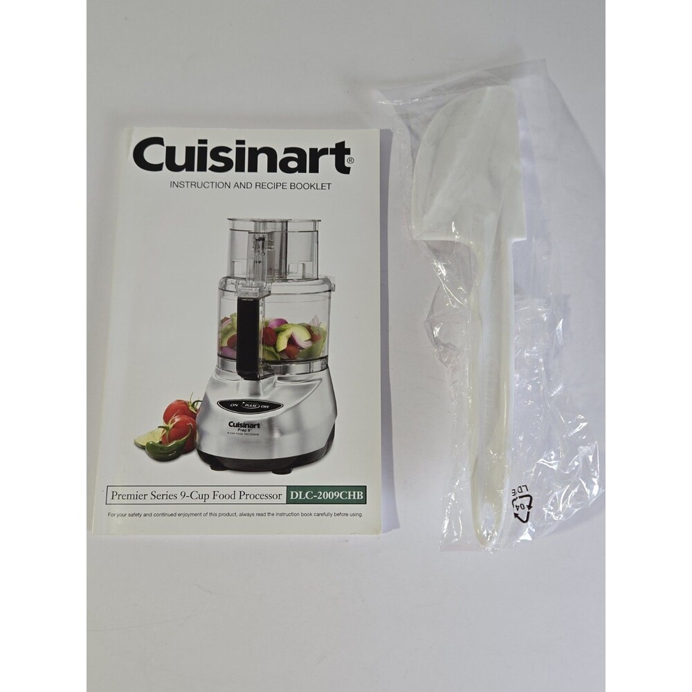 Cuisinart DLC-2009CHB Food Processor Instruction Recipe Booklet Spatula OEM